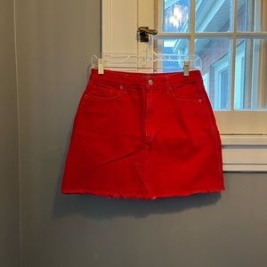 Abercrombie & Fitch Red Zoe Natural Rise Vintage A-Line Skirt.  Size 27/4.